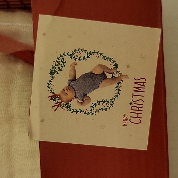 New in Box: Baby's 1st Christmas Bundle: Photo Swaddle and Antler Headband - Picture 3 of 7